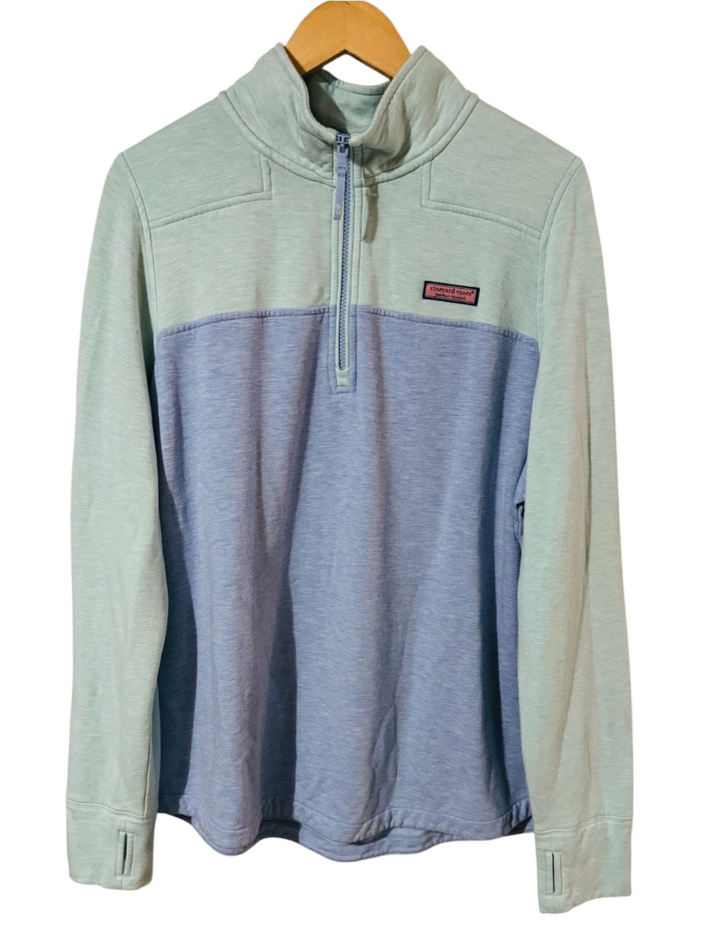 VINEYARD VINES Shep Shirt Relaxed Dreamcloth Pullover 1/4 Zip Logo Women’s 2X - Picture 2 of 8